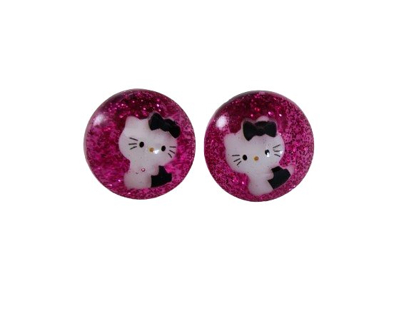 Earrings - 3D Hello Kitty Resin on post