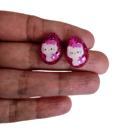 Earrings - 3D Hello Kitty Resin on post