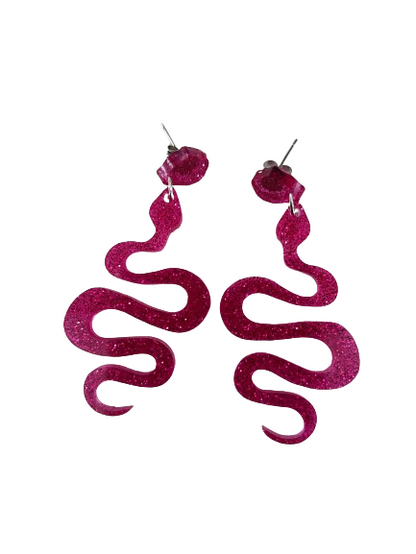 Earrings - Resin snake on post