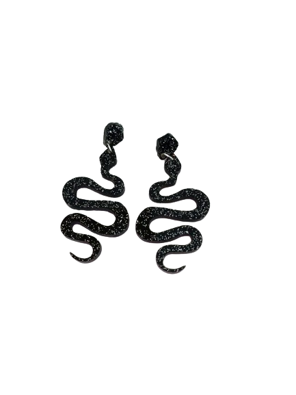 Earrings - Resin snake on post