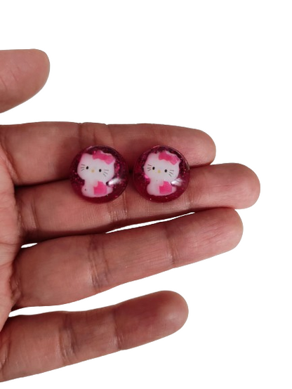 Earrings - 3D Hello Kitty Resin on post (Copy)