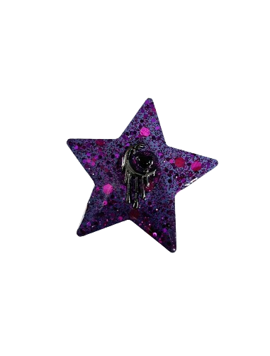 Pin - Star resin pin with silver butterfly clutch