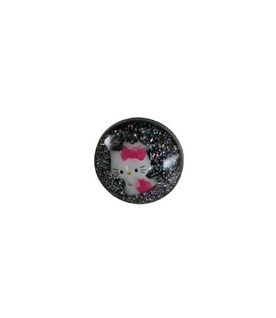 Pin - 3D Hello Kitty resin pin with silver butterfly clutch