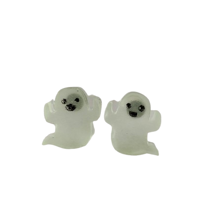 Earrings - Resin ghost on post