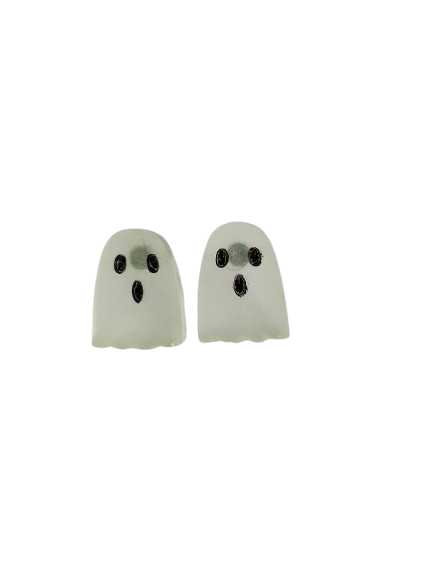 Earrings - Resin ghost on post