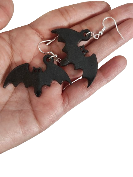 Earrings - Resin bats on hook