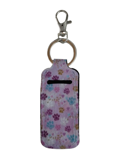 Keychain - Sublimated lipstick holder (Paw prints)