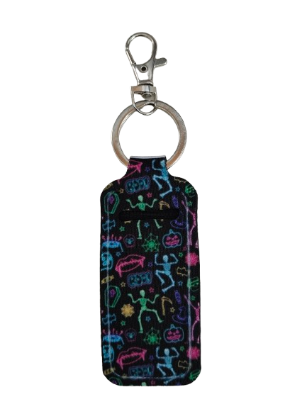 Keychain - Sublimated lipstick holder (Skeletons)