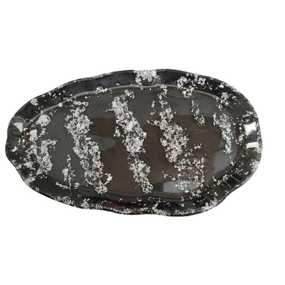 Knickknack - Resin X Large wavy oval trinket dish