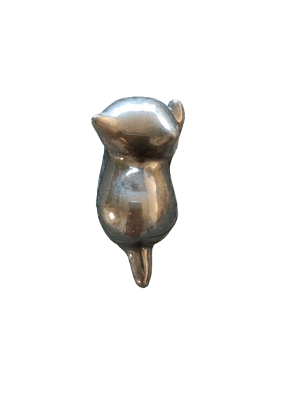 Knickknack - Resin small charcoal cat trinket