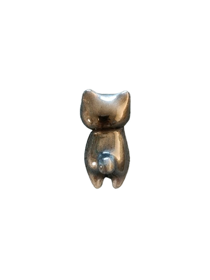 Knickknack - Resin small charcoal cat trinket