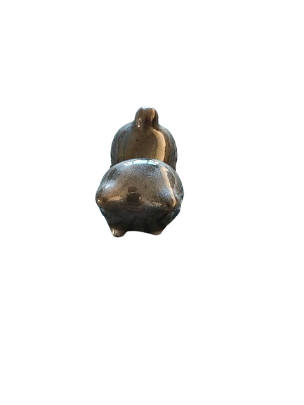 Knickknack - Resin small charcoal cat trinket