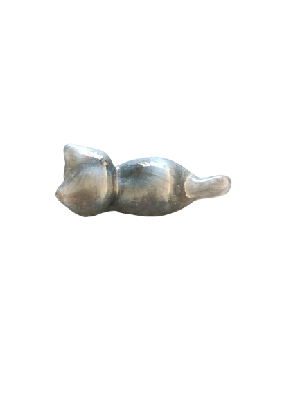 Knickknack - Resin small charcoal cat trinket