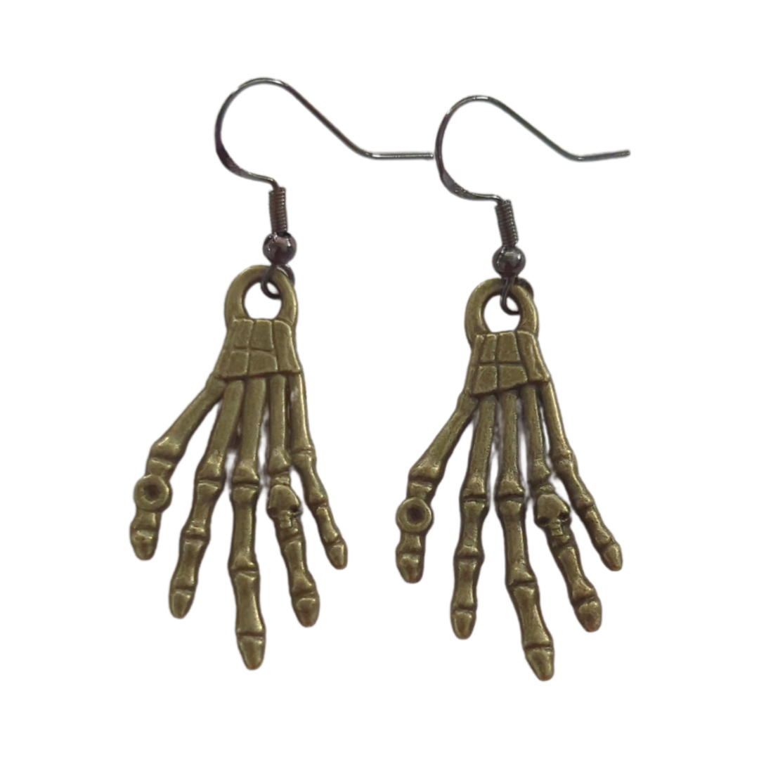 Earrings - Skeleton hands on hook