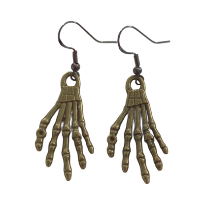 Earrings - Skeleton hands on hook