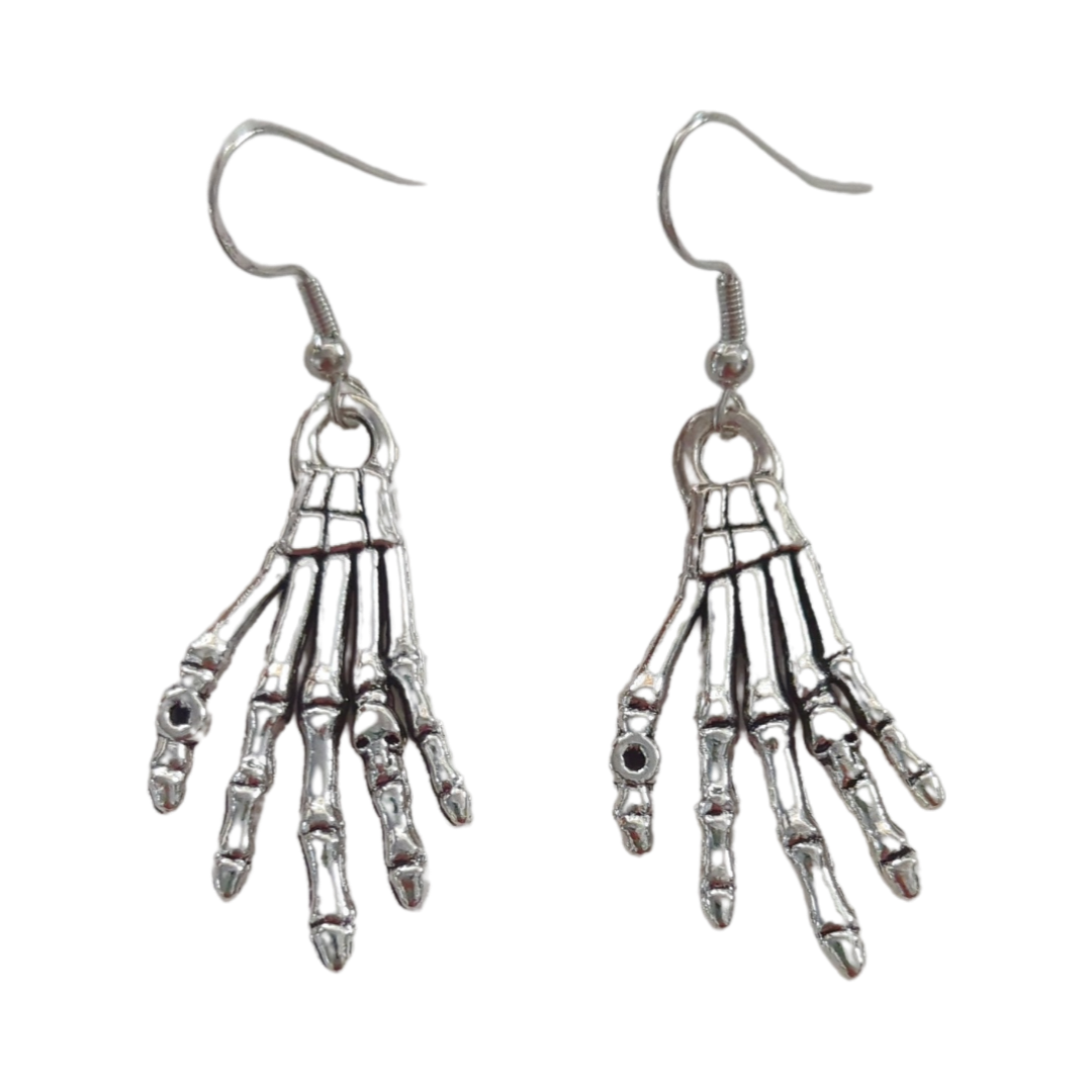 Earrings - Skeleton hands on hook