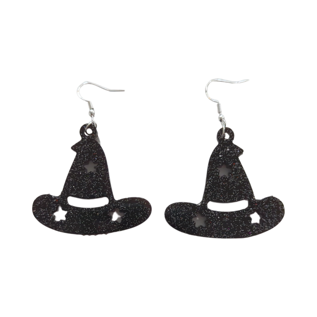 Earrings - Resin witch hat on hook