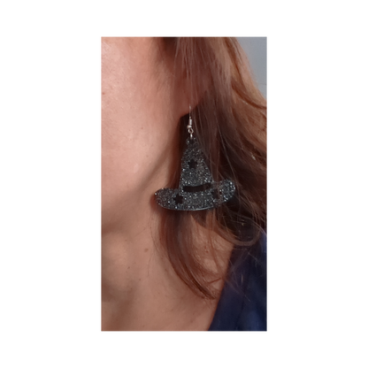 Earrings - Resin witch hat on hook