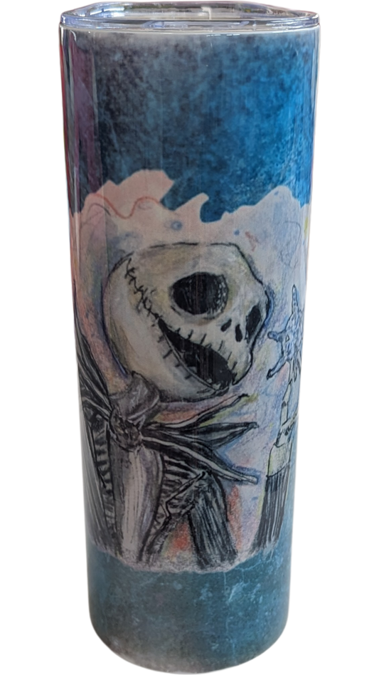 Tumbler - 20 oz Skinny Tumbler - Jack from the nightmare before Christmas