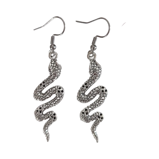 Earrings - Alloy Snake Charm on hook