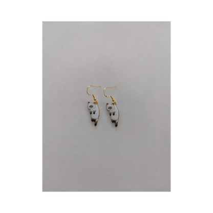 Earrings - Cat #1 on gold hook