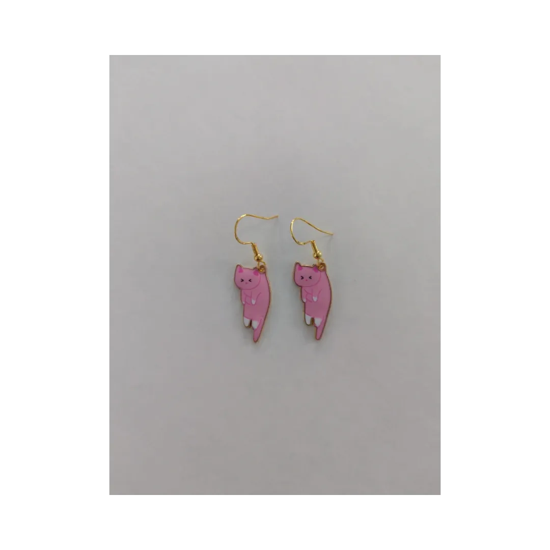 Earrings - Cat #1 on gold hook