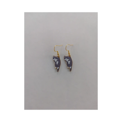 Earrings - Cat #1 on gold hook