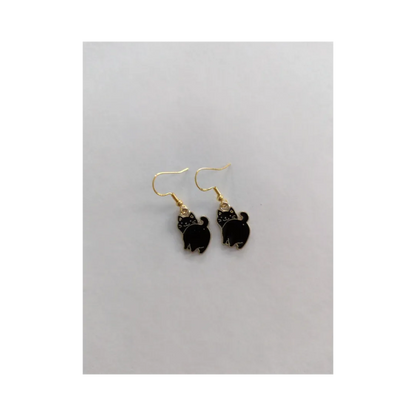 Earrings - Cat #4 on gold hook