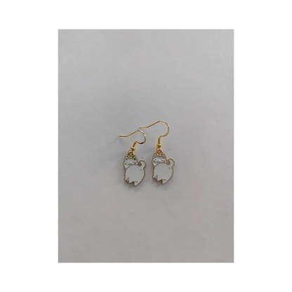 Earrings - Cat #4 on gold hook