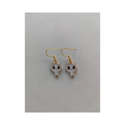 Earrings - Cat #7 on gold hook