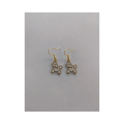 Earrings - Dog #1 on gold hook