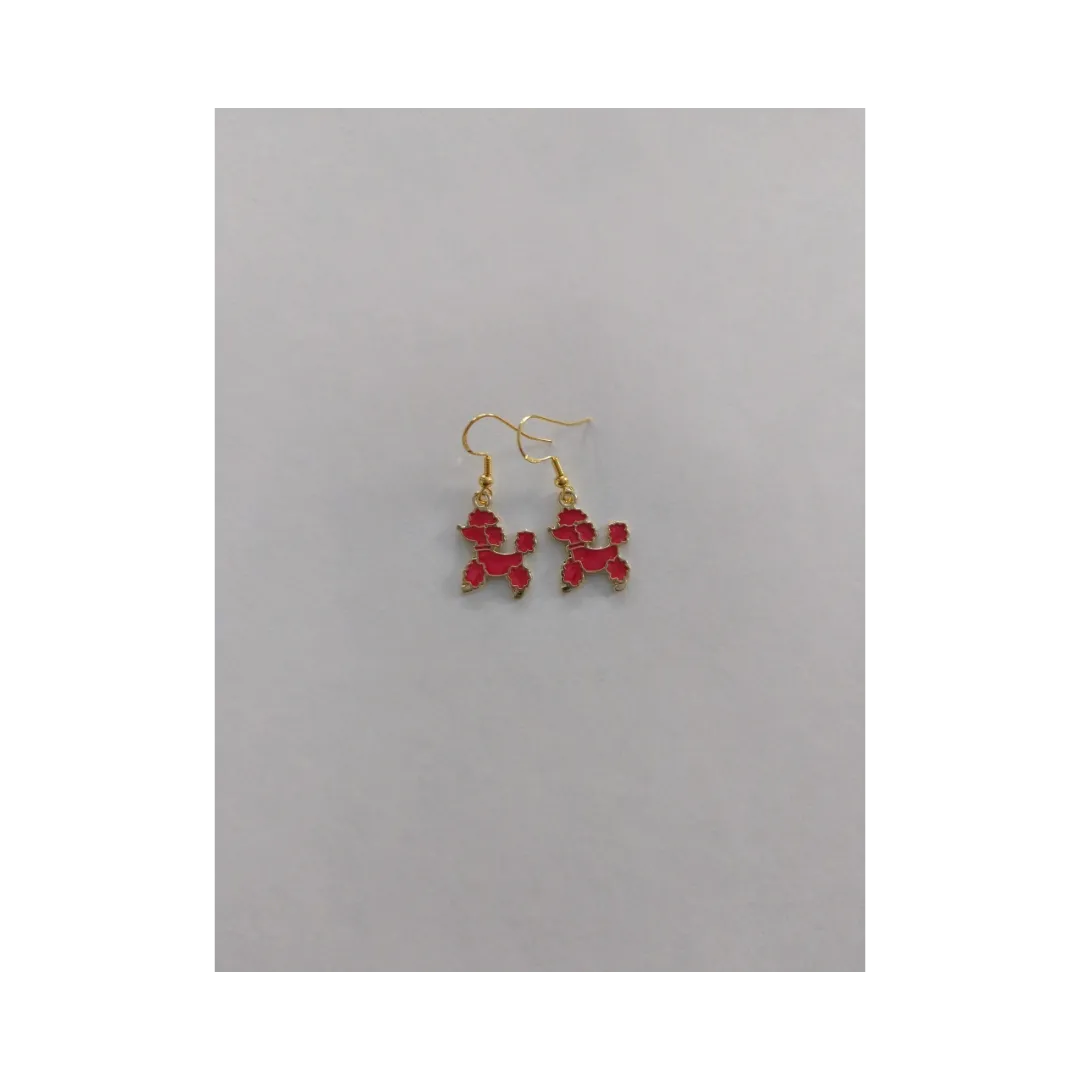 Earrings - Dog #1 on gold hook