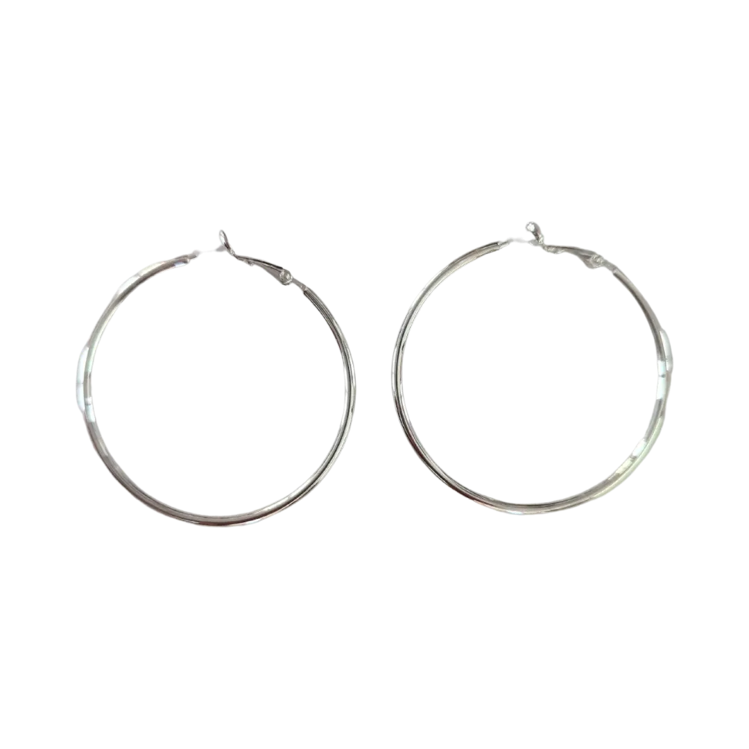 Earrings - Large 50 mm Silver Hoop