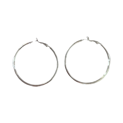 Earrings - Large 50 mm Silver Hoop