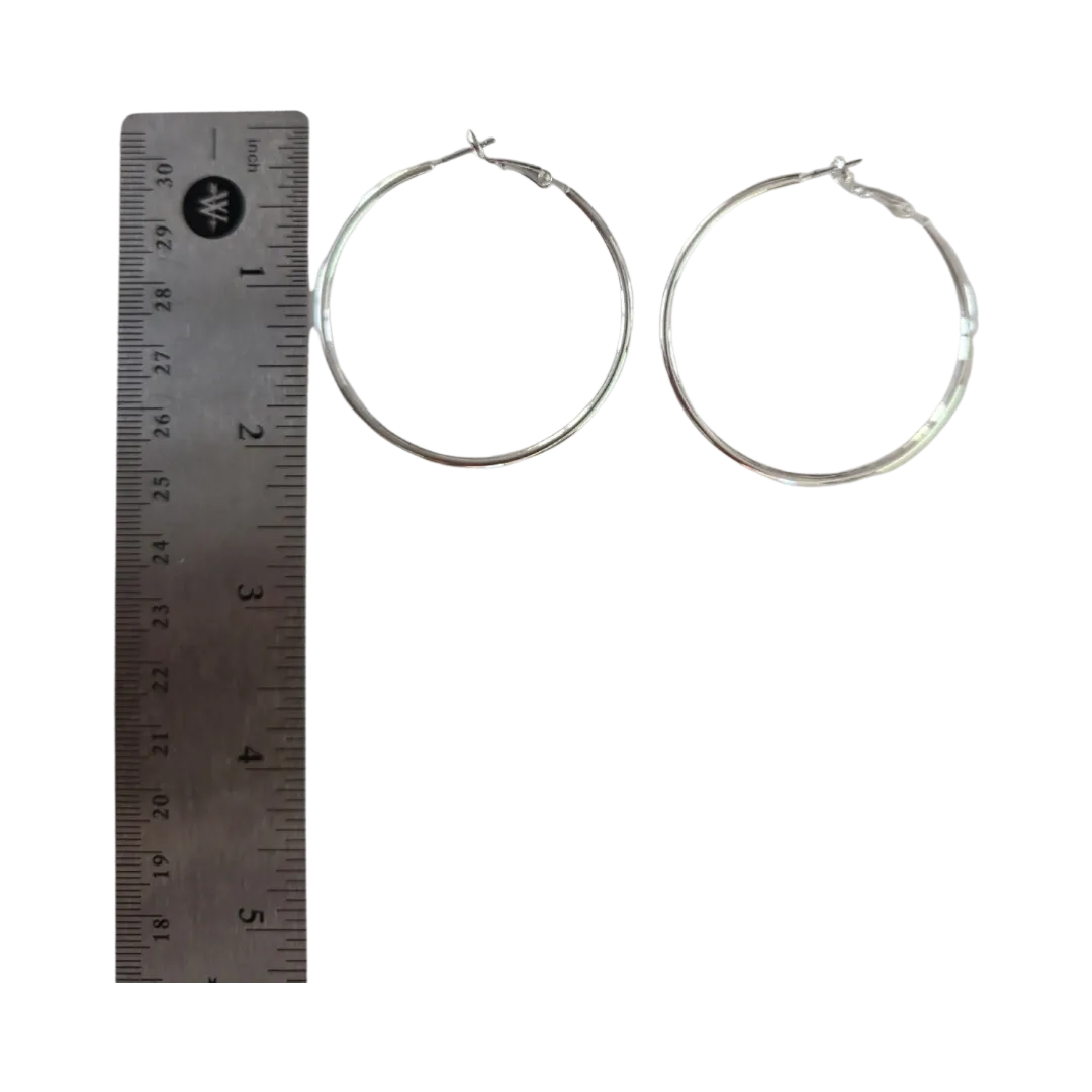 Earrings - Large 50 mm Silver Hoop