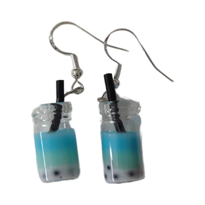 Earrings - Milk Tea Boba on hook