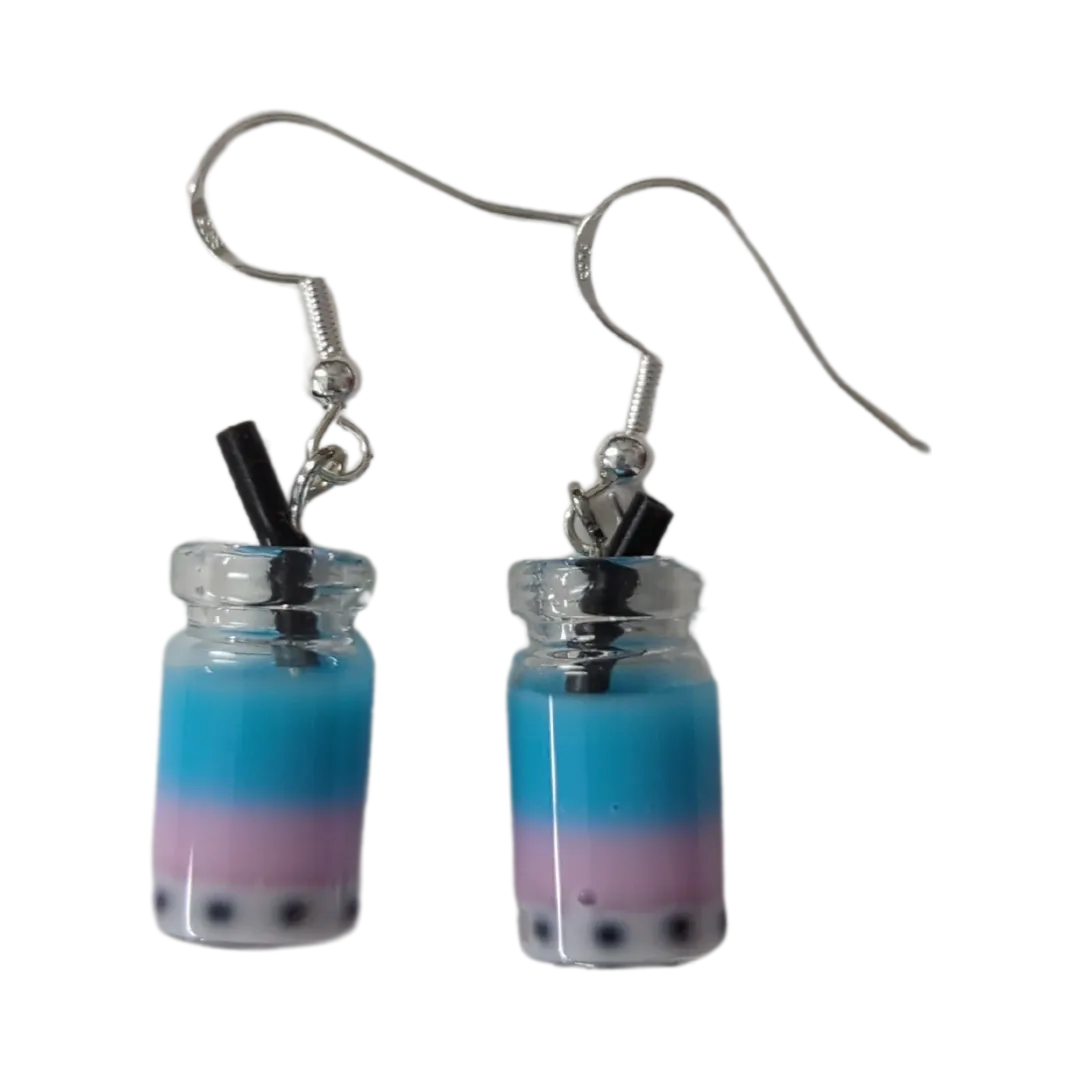 Earrings - Milk Tea Boba on hook