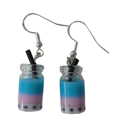 Earrings - Milk Tea Boba on hook