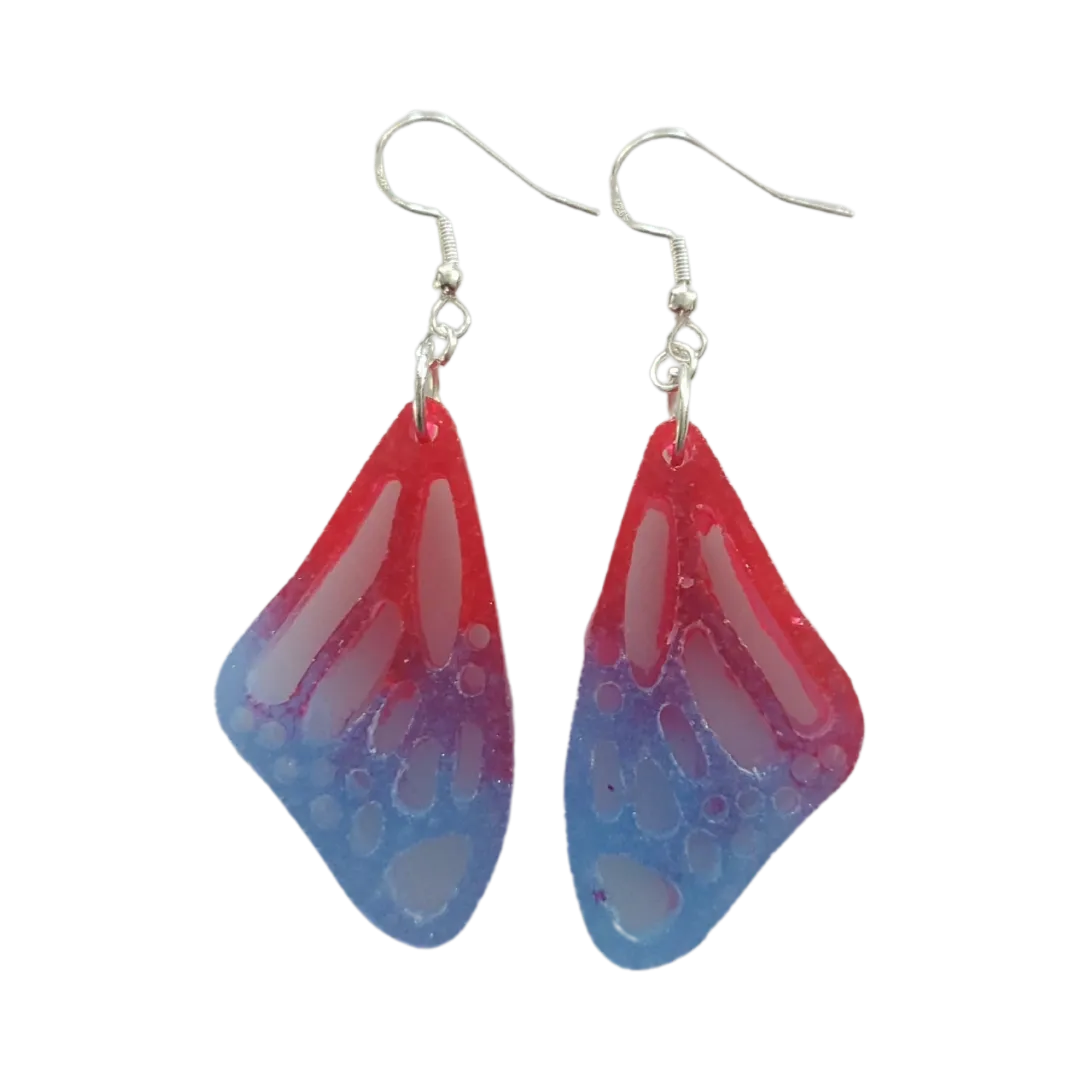 Earrings - Resin butterfly wings