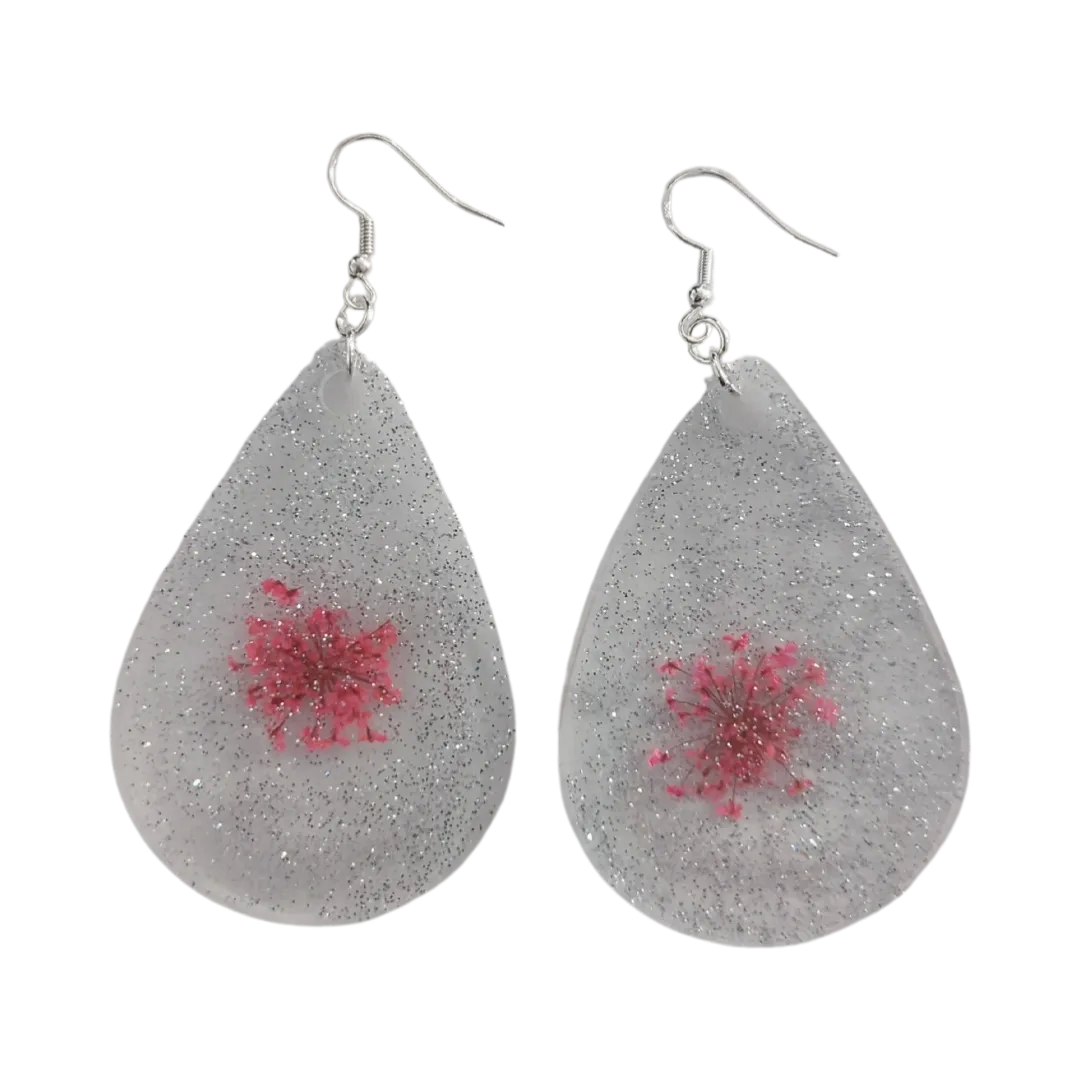 Earrings - Resin large teardrop on hook