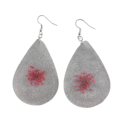 Earrings - Resin large teardrop on hook