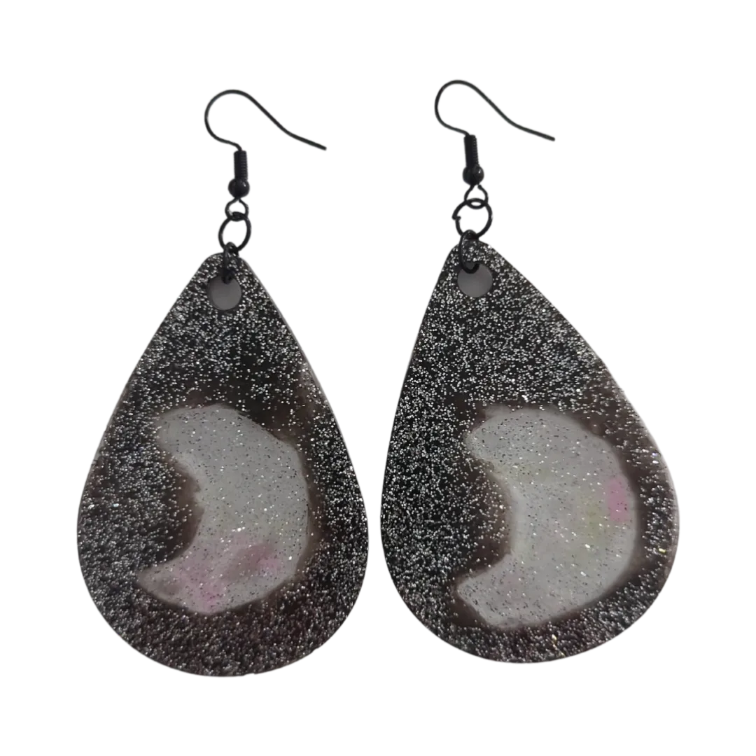 Earrings - Resin large teardrop on hook