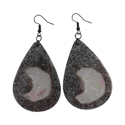 Earrings - Resin large teardrop on hook