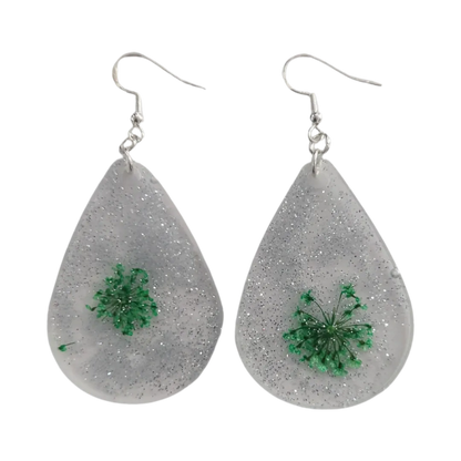 Earrings - Resin medium teardrop on hook