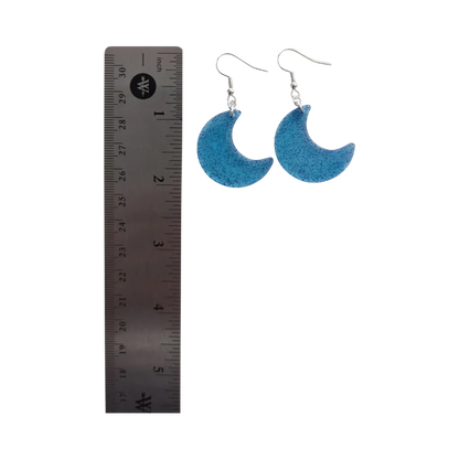 Earrings - Resin moon on silver hook