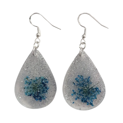 Earrings - Resin small teardrop on hook