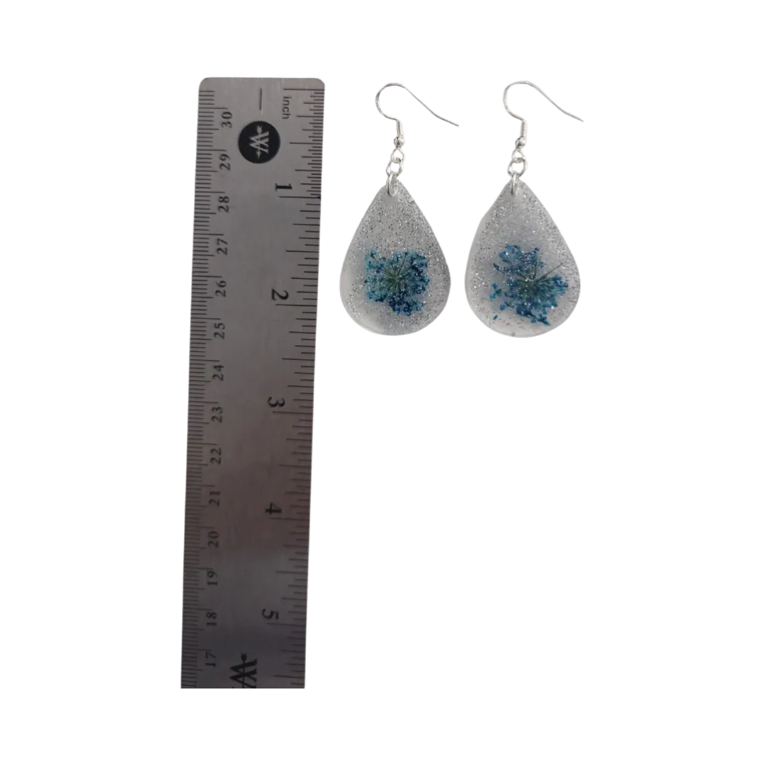 Earrings - Resin small teardrop on hook