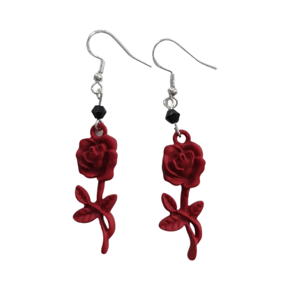 Earrings - Rose on hook