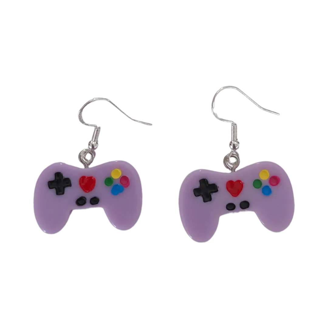 Earrings - Video game controller on silver hook