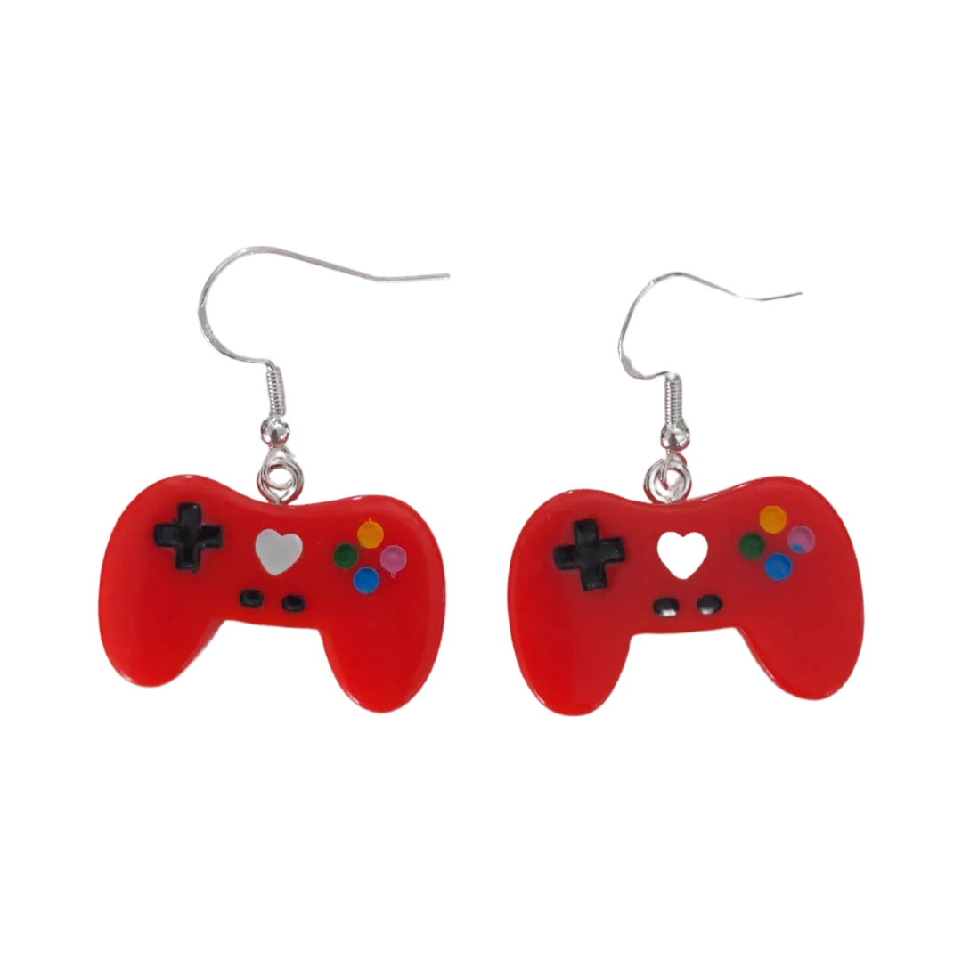 Earrings - Video game controller on silver hook